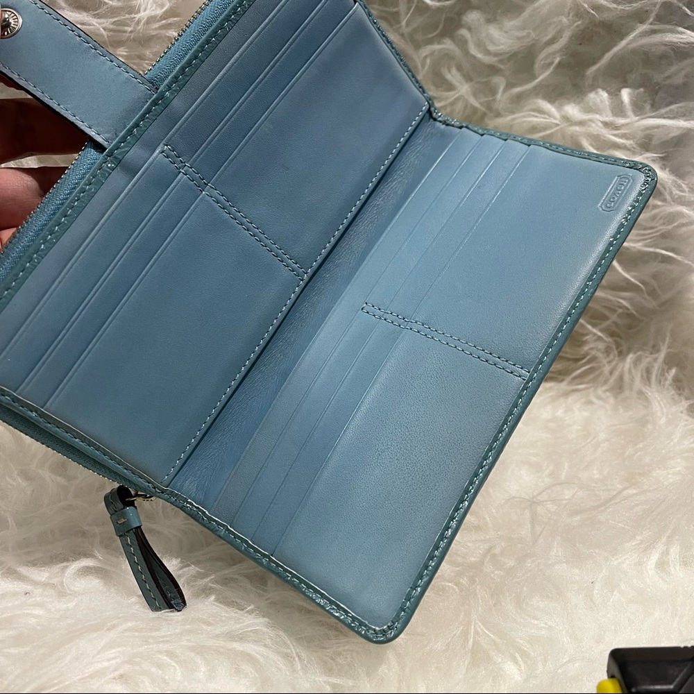 Coach Patchwork Long Zip Wallet - Picture 8 of 9